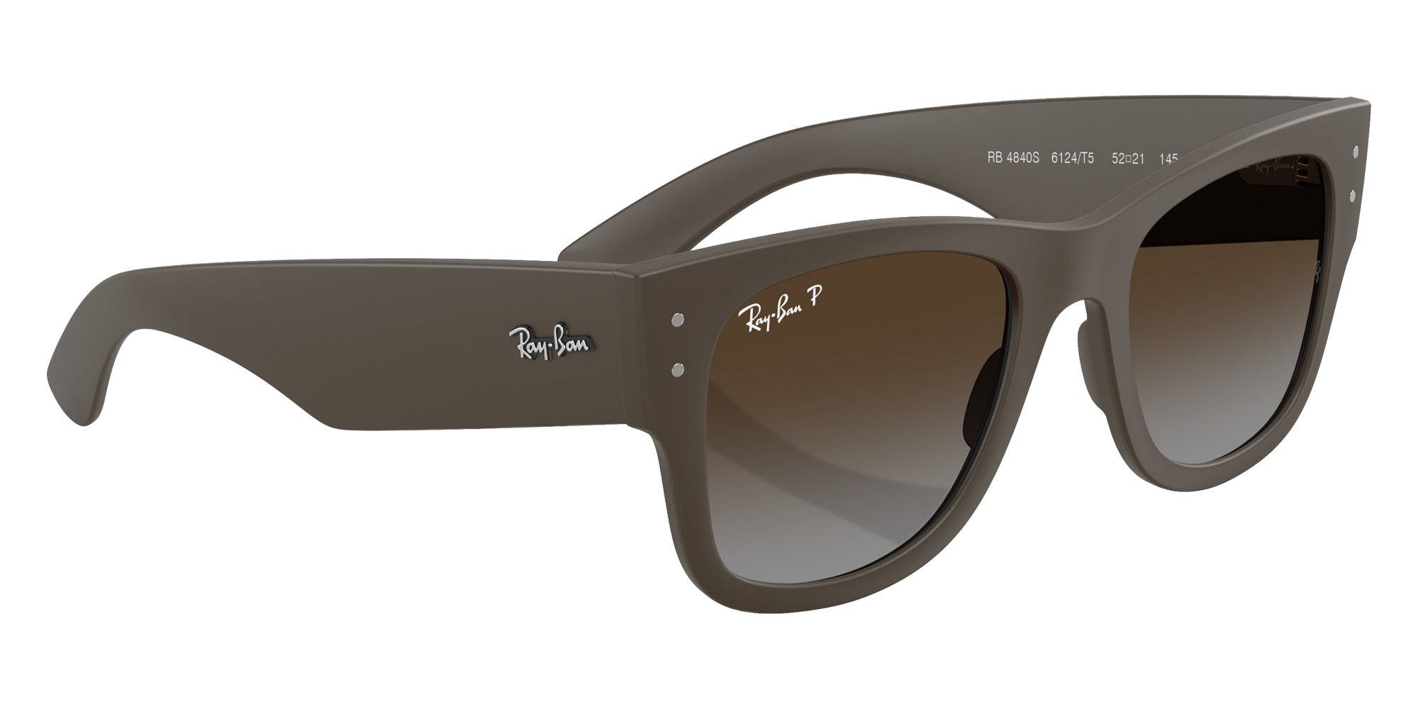 Ray-Ban® RB4840S RB4840S 6124T5 52 Sunglasses - Sand Brown