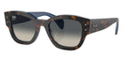 Ray-Ban® RB7681S RB7681S 140171 52 Sunglasses - Havana Gray On Gradient Blue