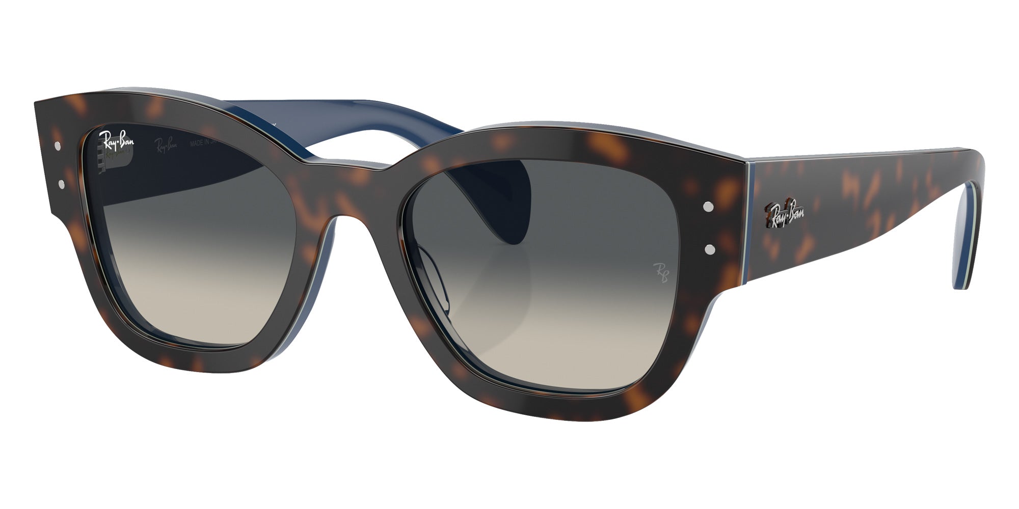 Ray-Ban® RB7681S RB7681S 140171 52 Sunglasses - Havana Gray On Gradient Blue