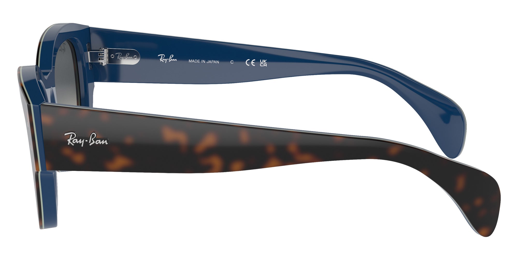 Ray-Ban® RB7681S RB7681S 140171 52 Sunglasses - Havana Gray On Gradient Blue