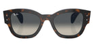 Ray-Ban® RB7681S RB7681S 140171 52 Sunglasses - Havana Gray On Gradient Blue