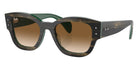 Ray-Ban® RB7681S RB7681S 140251 52 Sunglasses - Striped Green On Green