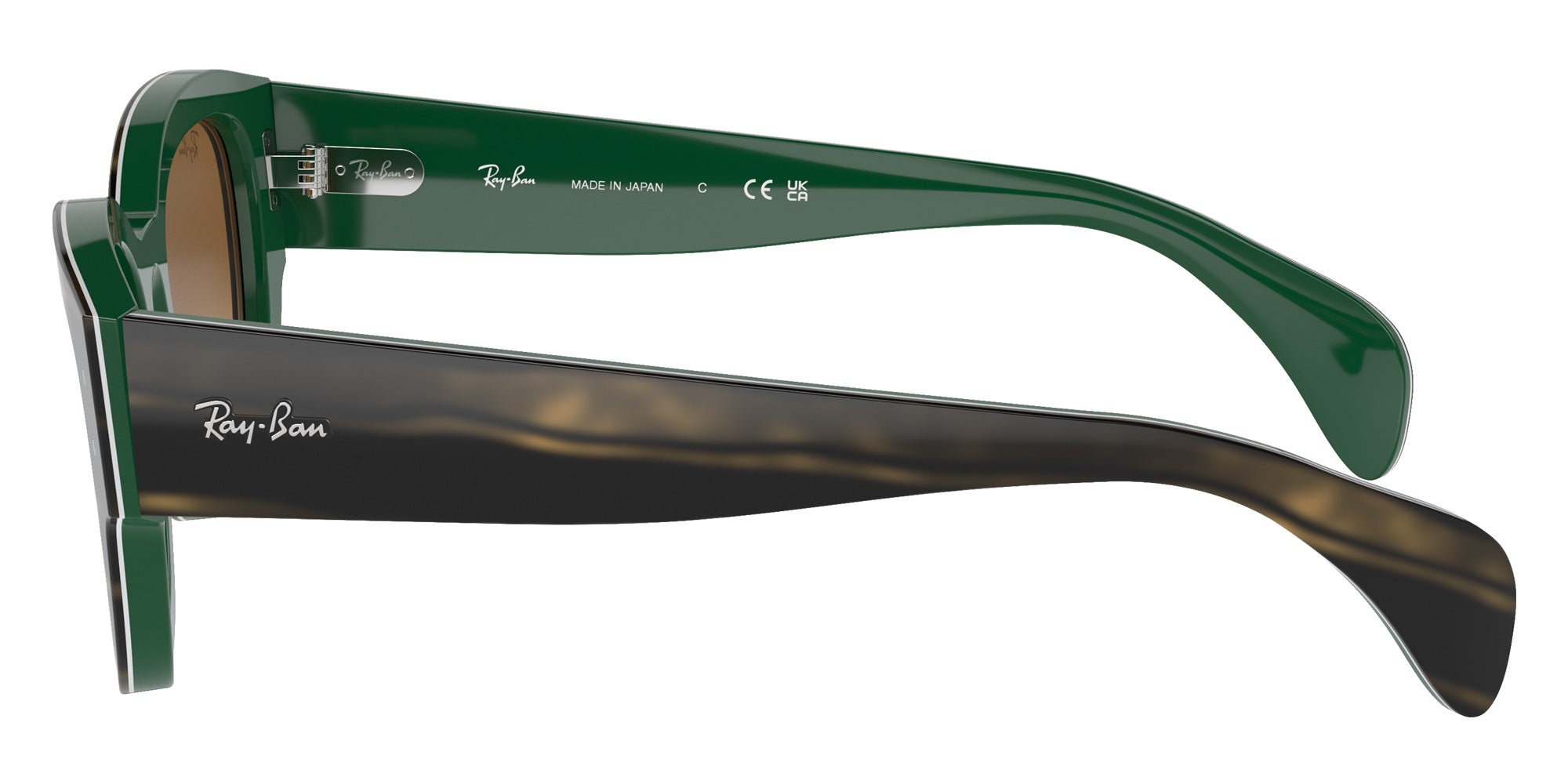 Ray-Ban® RB7681S RB7681S 140251 52 Sunglasses - Striped Green On Green