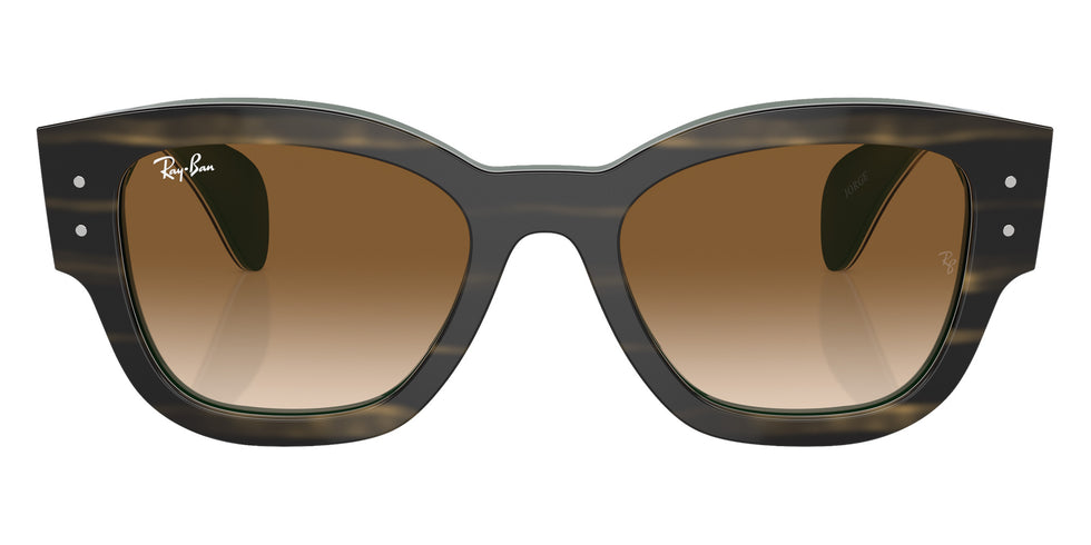 Ray-Ban® RB7681S RB7681S 140251 52 Sunglasses - Striped Green On Green