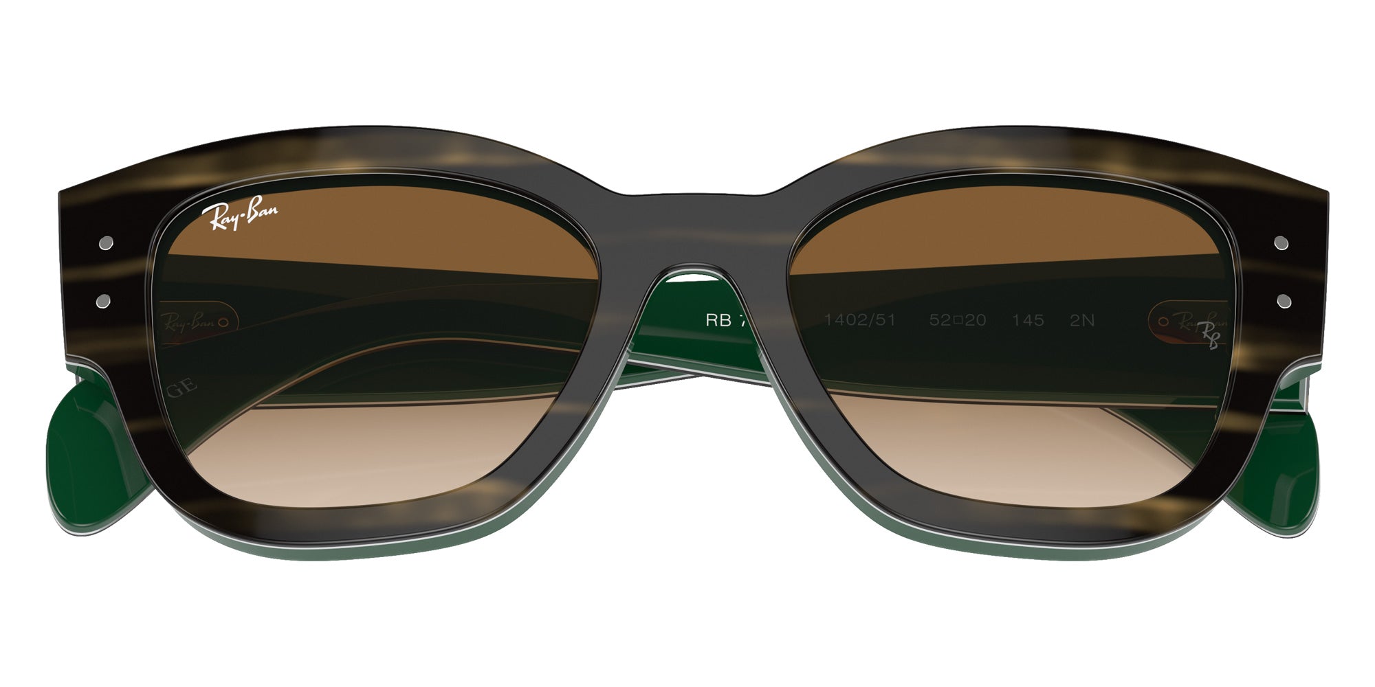 Ray-Ban® RB7681S RB7681S 140251 52 Sunglasses - Striped Green On Green