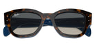 Ray-Ban® RB7681SF RB7681SF 140171 52 Sunglasses - Havana Gray On Gradient Blue