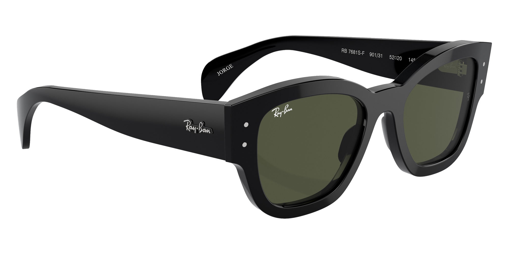Ray-Ban® RB7681SF RB7681SF 901/31 52 Sunglasses - Black