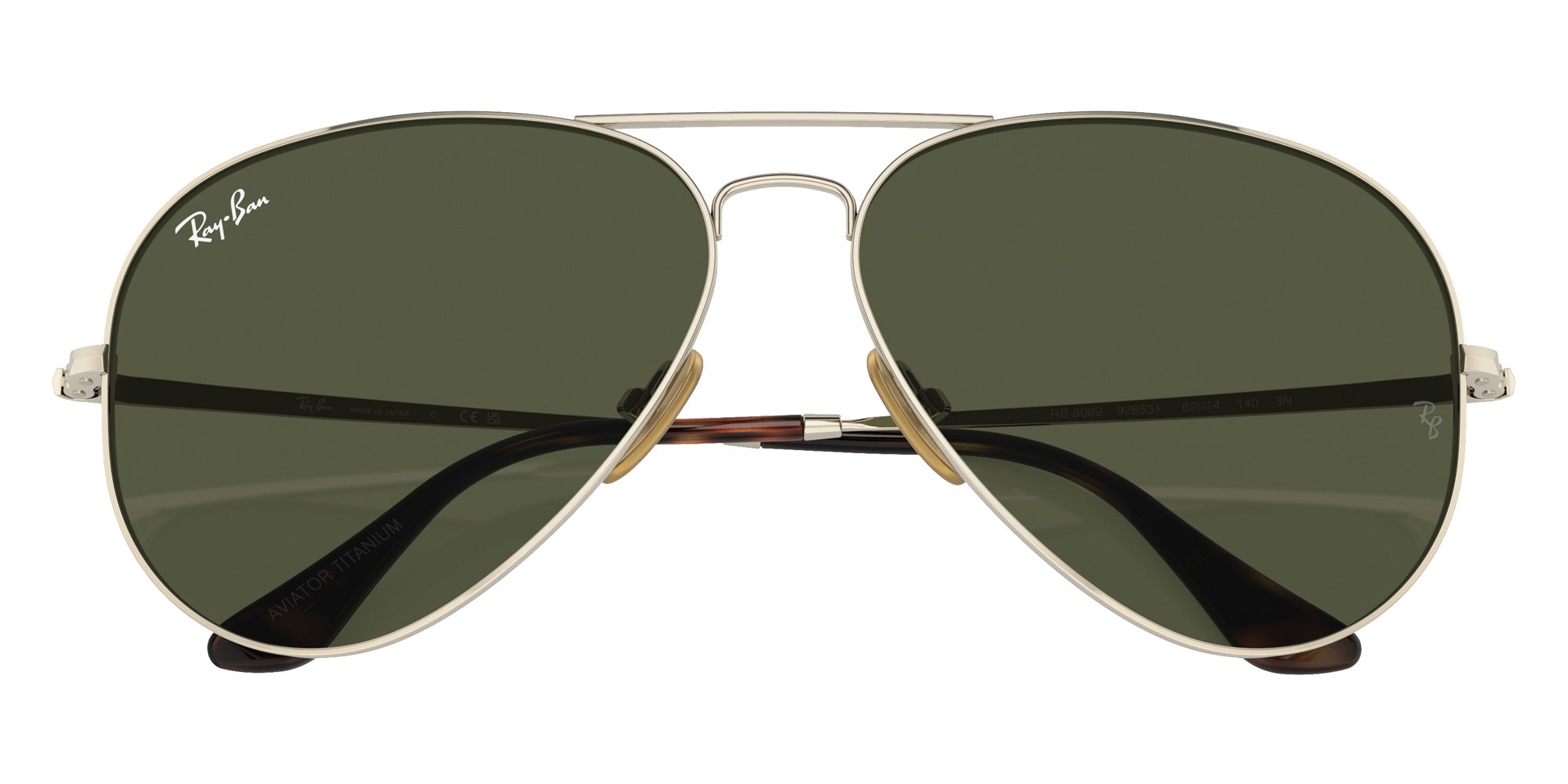 Ray-Ban® RB8089 RB8089 926531 62 Sunglasses - Arista Gold