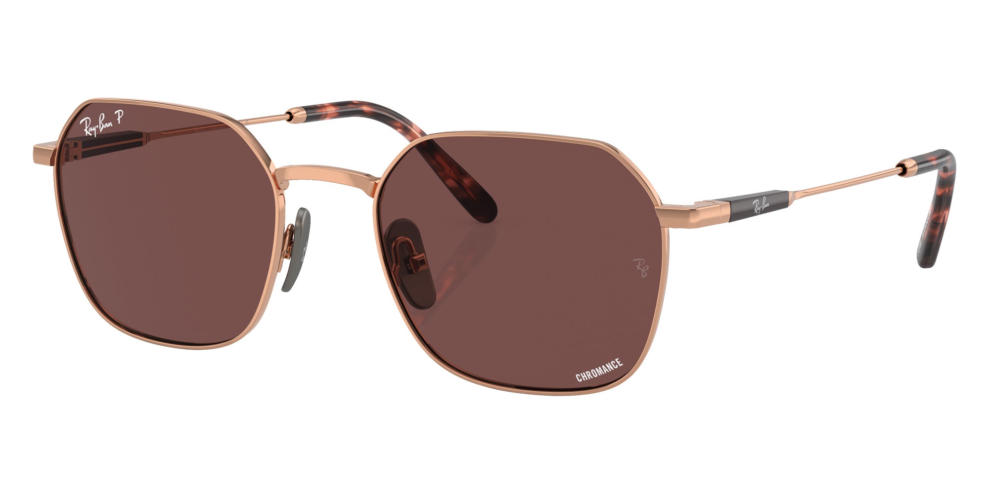 Ray-Ban® RB8094 RB8094 9266AF 53 Sunglasses - Light Brown