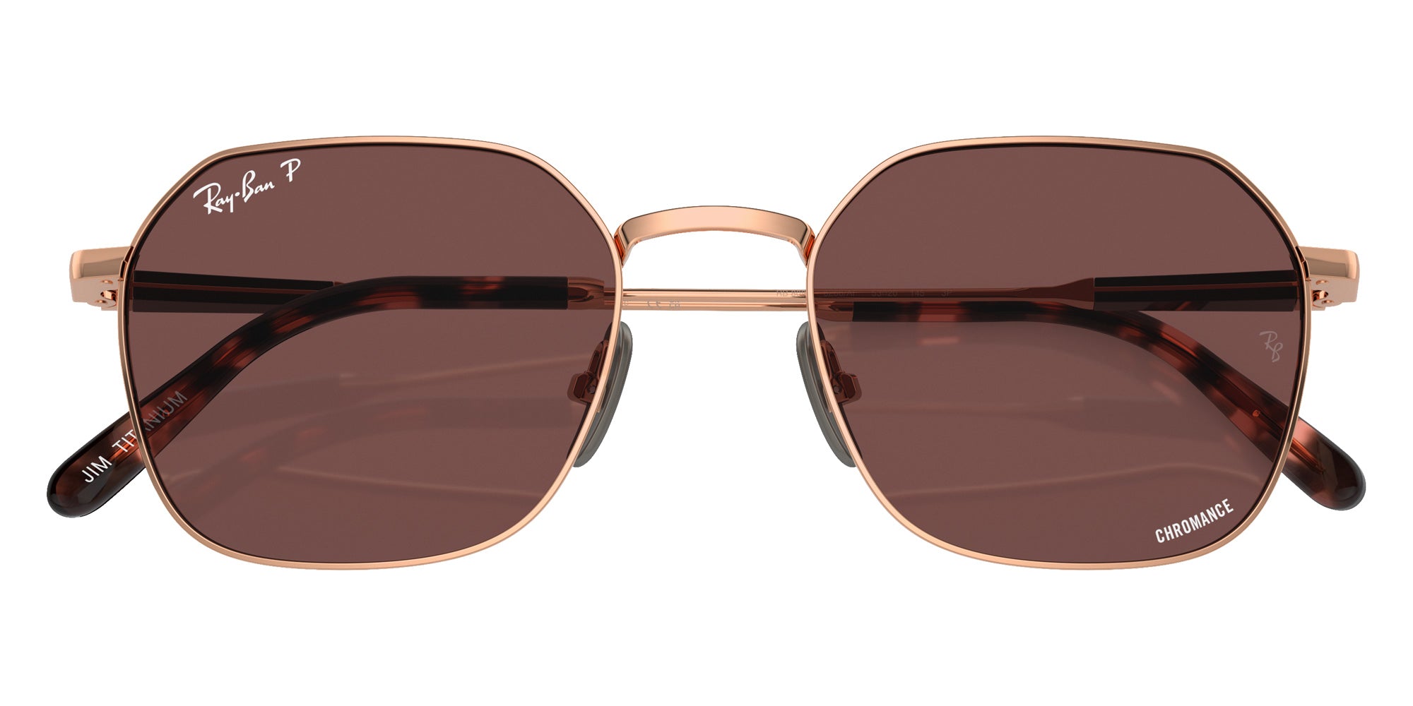 Ray-Ban® RB8094 RB8094 9266AF 53 Sunglasses - Light Brown