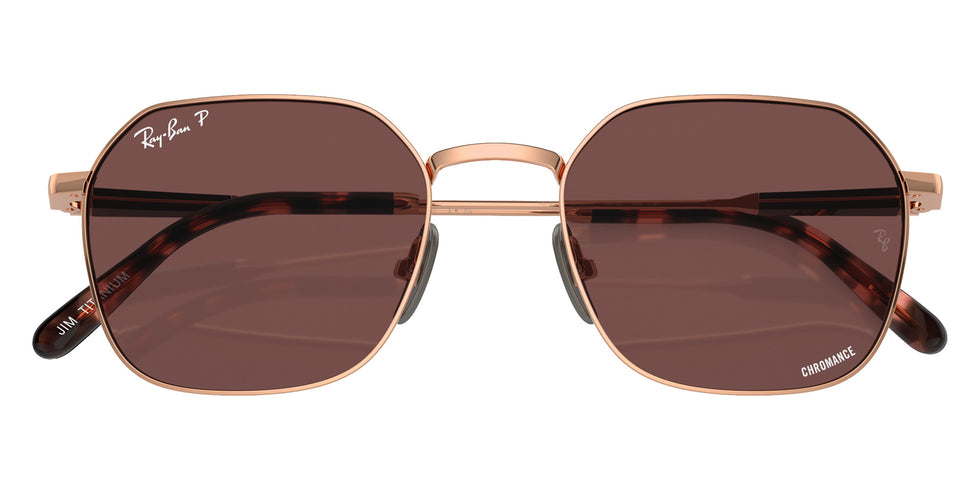 Ray-Ban® RB8094 RB8094 9266AF 53 Sunglasses - Light Brown