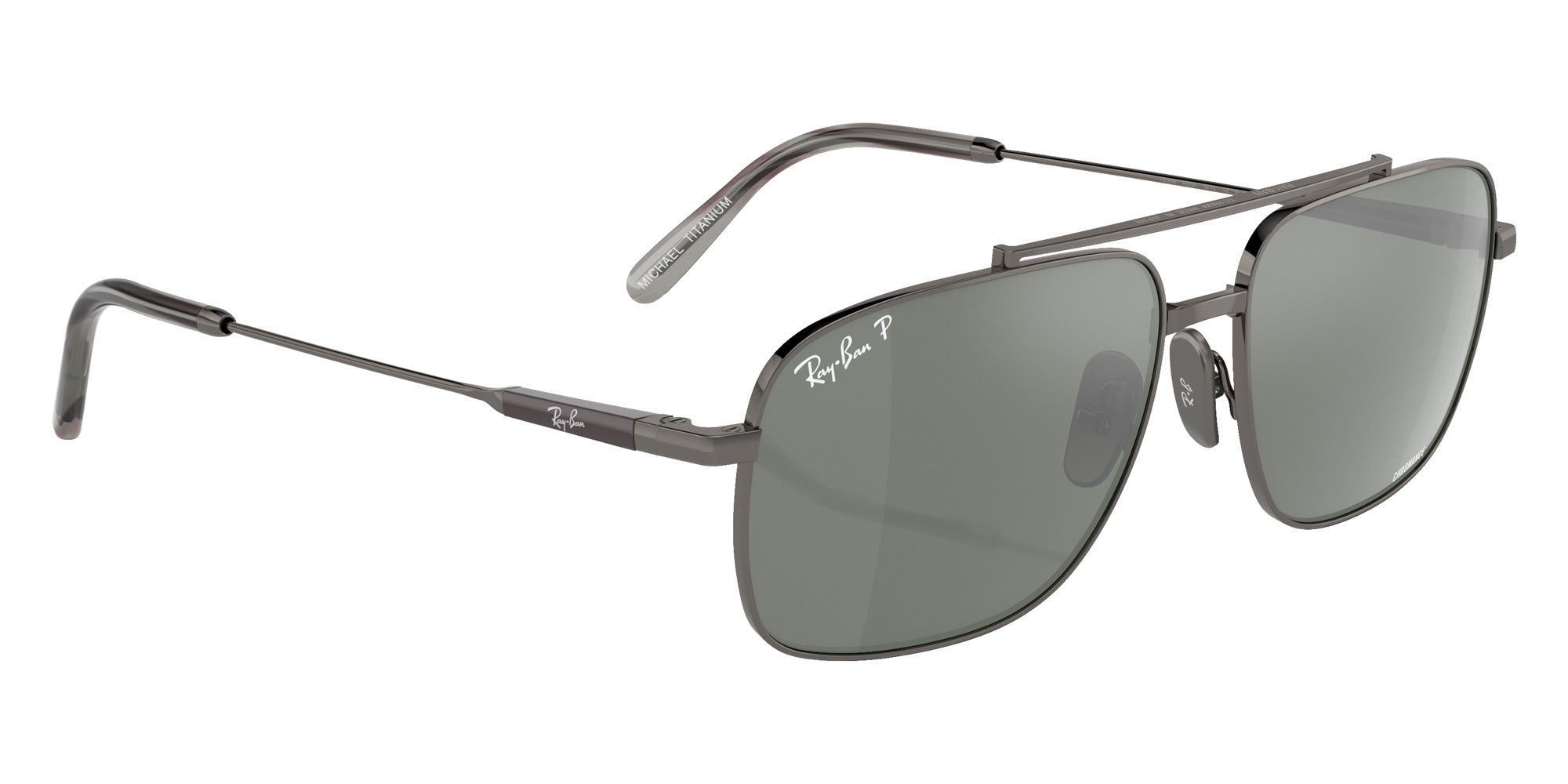 Ray-Ban® RB8096 RB8096 165/GK 59 Sunglasses - Gunmetal