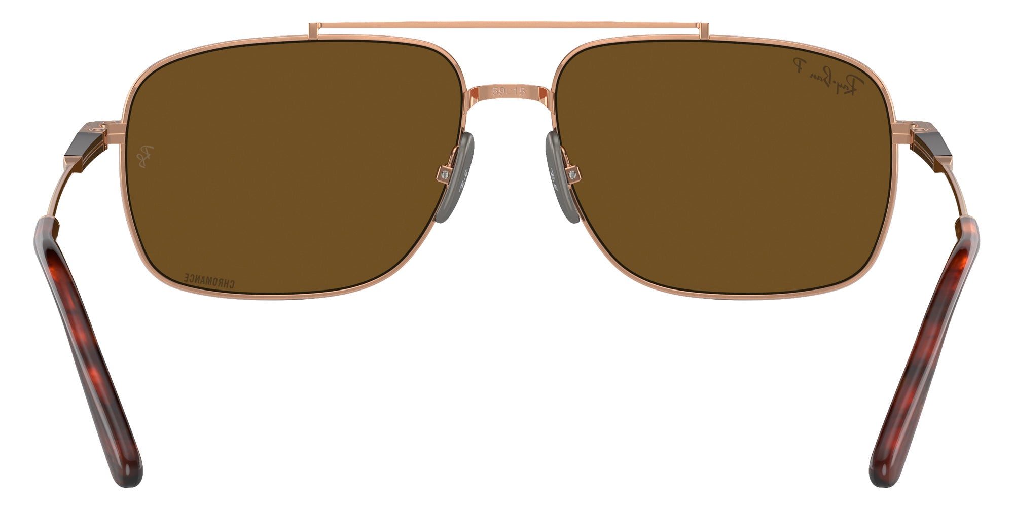 Ray-Ban® RB8096 RB8096 9266AN 59 Sunglasses - Light Brown