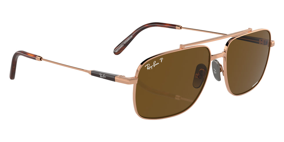 Ray-Ban® RB8096 RB8096 9266AN 59 Sunglasses - Light Brown