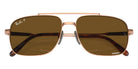Ray-Ban® RB8096 RB8096 9266AN 59 Sunglasses - Light Brown