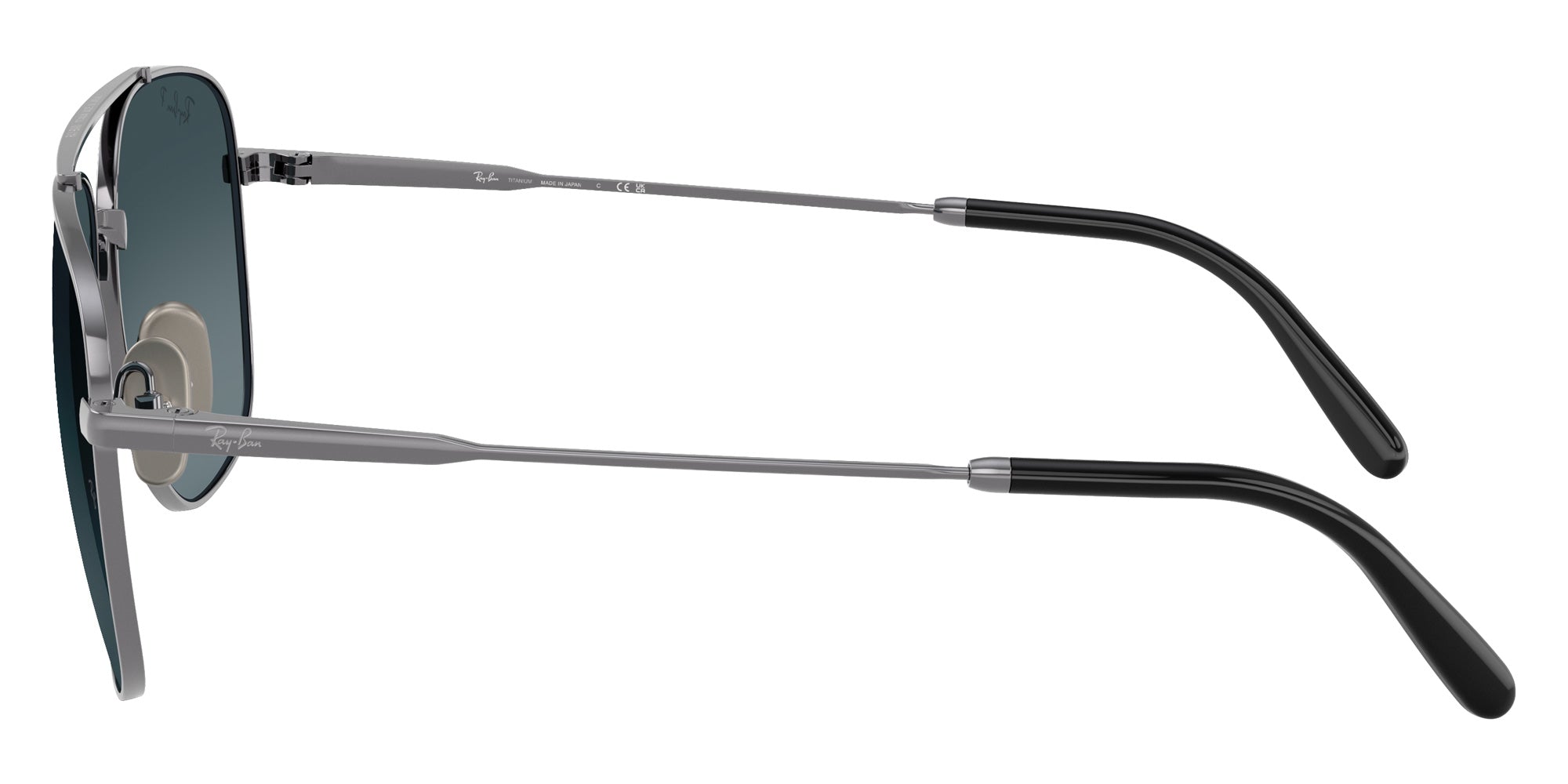 Ray-Ban® RB8097 RB8097 165/S3 59 Sunglasses - Gunmetal