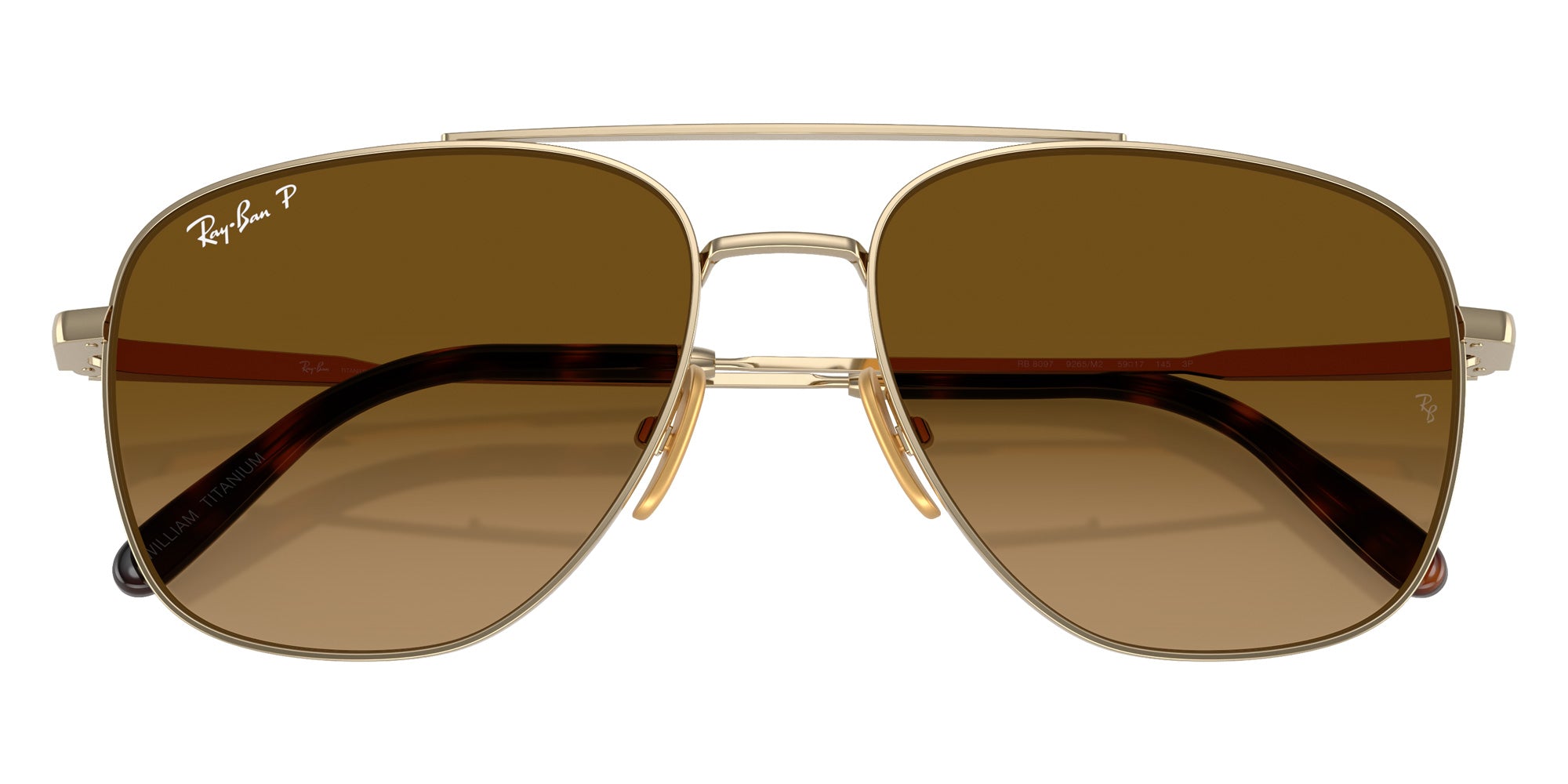 Ray-Ban® RB8097 RB8097 9265M2 59 Sunglasses - Arista Gold