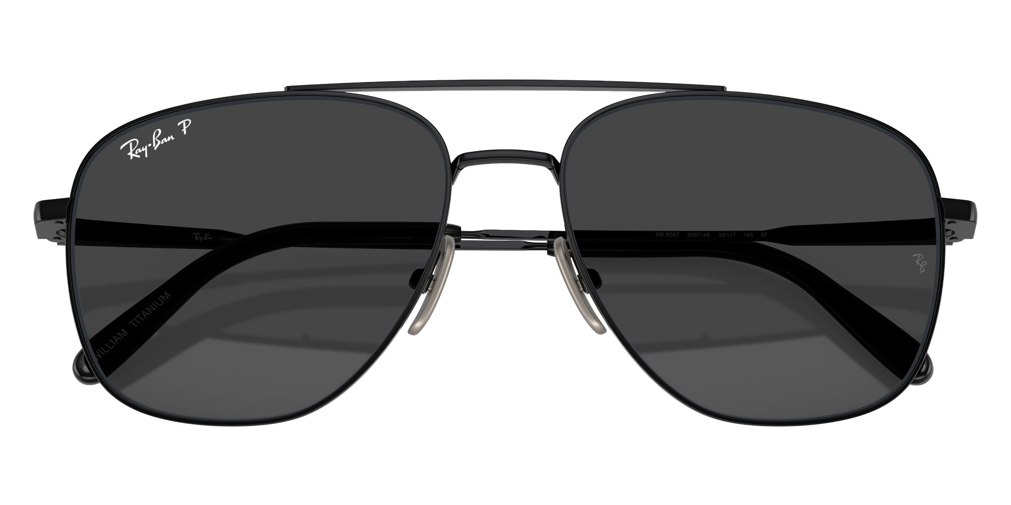Ray-Ban® RB8097 RB8097 926748 59 Sunglasses - Black