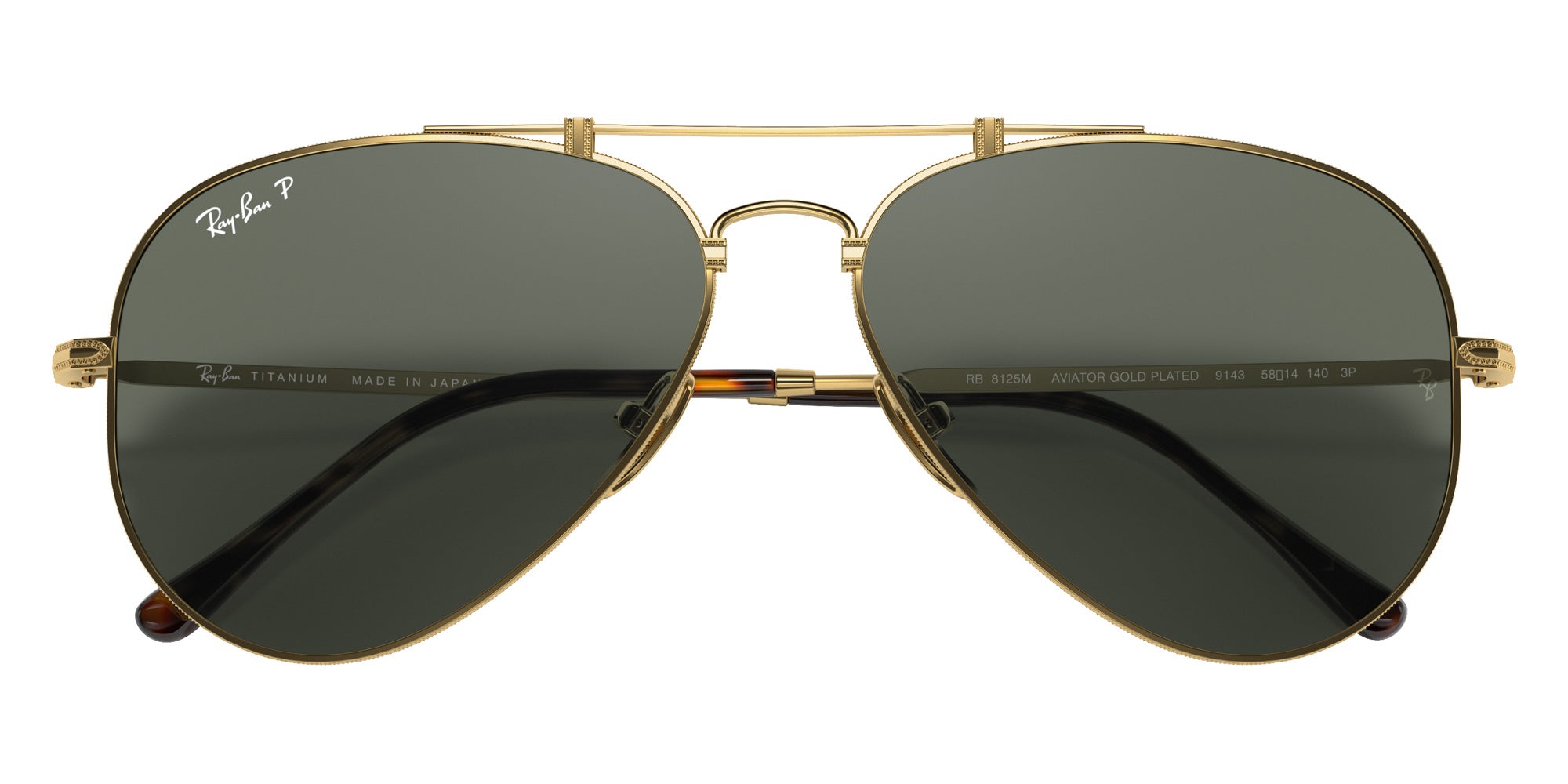 Ray-Ban® RB8125M RB8125M 9143 58 Sunglasses - Gold