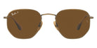 Ray-Ban® Hexagonal RB8148 RB8148 921658 51 - Legend Gold with Polarized Green lenses Sunglasses