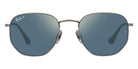 Ray-Ban® Hexagonal RB8148 RB8148 9208T0 51 - Demigloss Gunmetal with Polarized Blue Mirrored Gold lenses Sunglasses