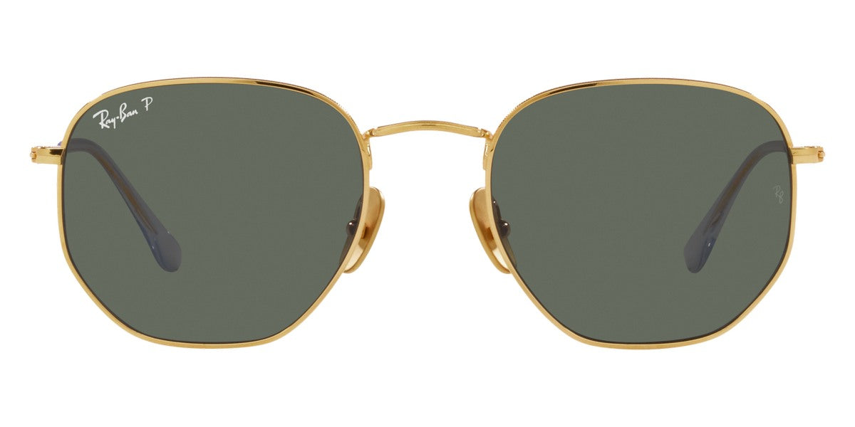 Ray-Ban® HEXAGONAL 0RB8148 RB8148 921658 54 - Legend Gold with Polarized Green lenses Sunglasses