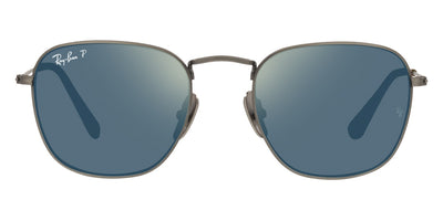 Ray-Ban® FRANK 0RB8157 RB8157 9208T0 51 - Demigloss Gunmetal with Polarized Blue Mirrored Gold lenses Sunglasses