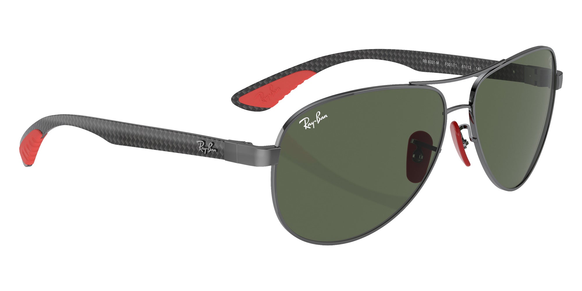 Ray-Ban® RB8331M RB8331M F00171 61 Sunglasses - Dark Carbon