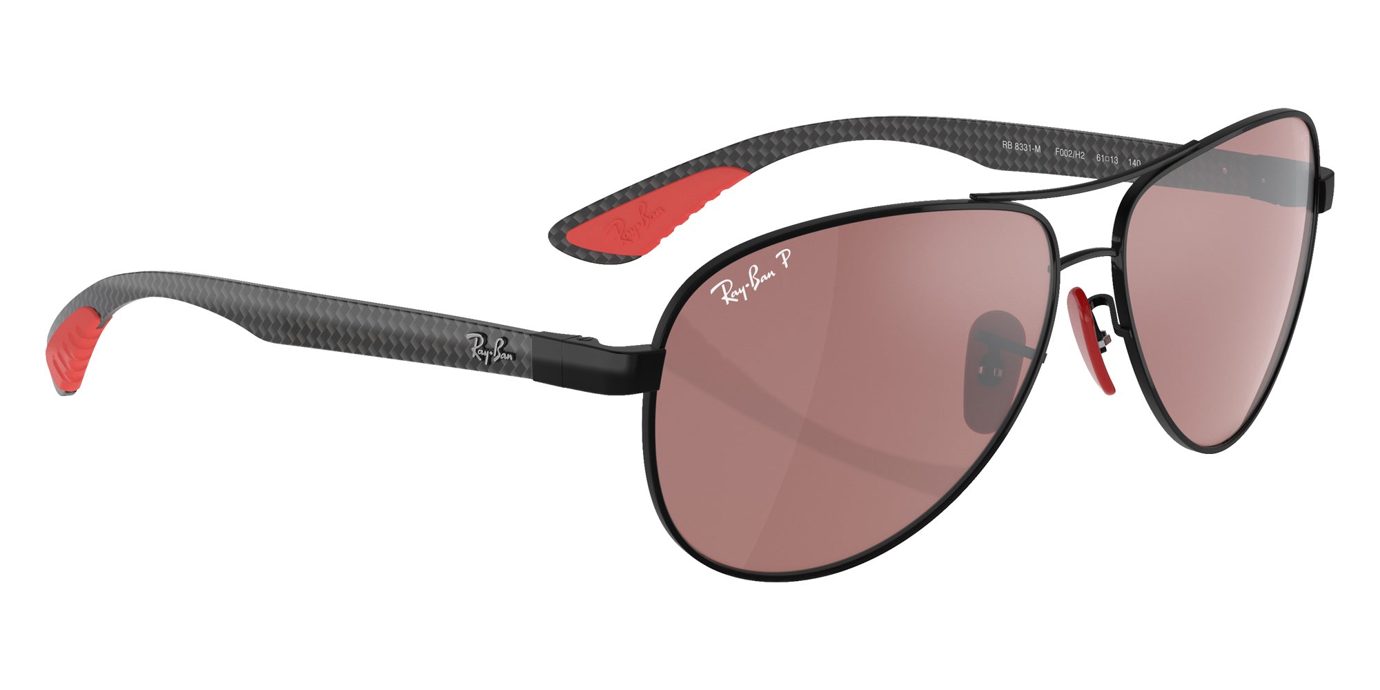 Ray-Ban® RB8331M RB8331M F002H2 61 Sunglasses - Dark Carbon
