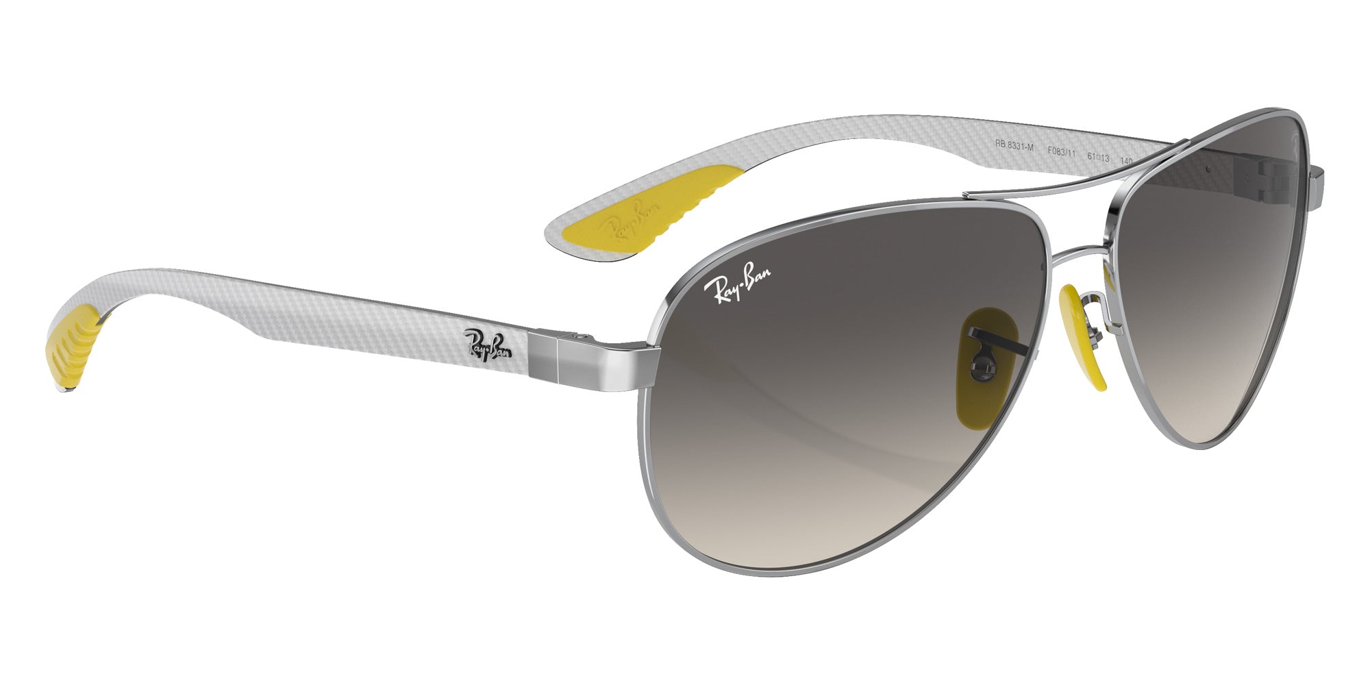 Ray-Ban® RB8331M RB8331M F08311 61 Sunglasses - Light Carbon