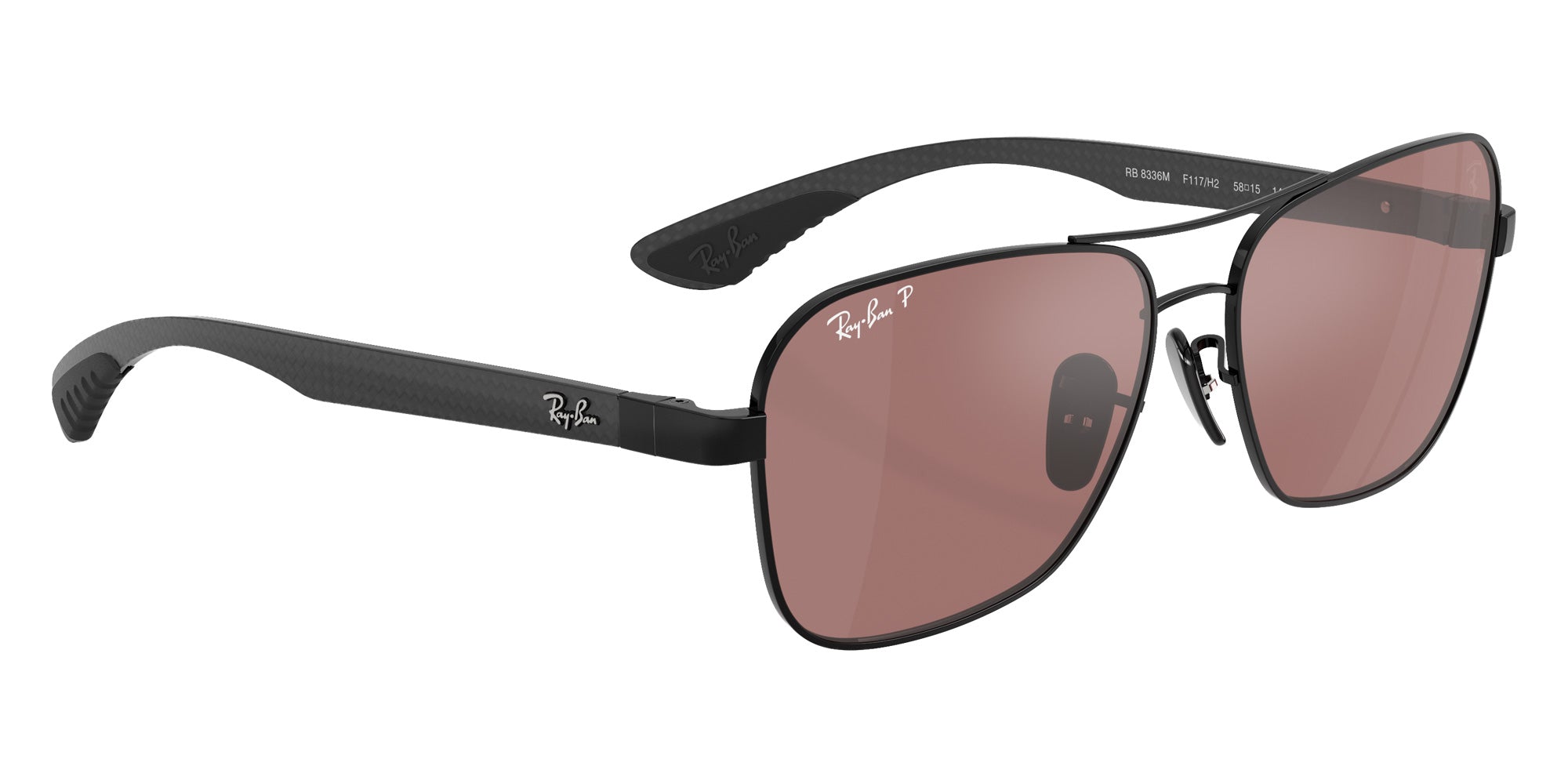 Ray-Ban® RB8336M RB8336M F117H2 58 Sunglasses - Dark Carbon