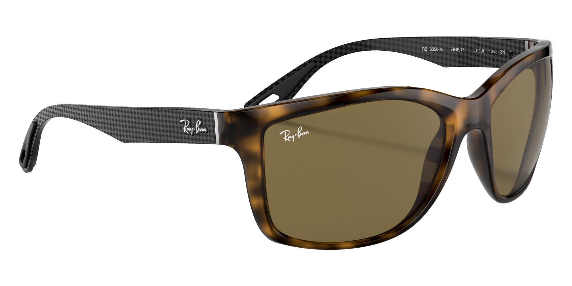 Ray-Ban® RB8356M RB8356M F64673 61 Sunglasses - Dark Carbon