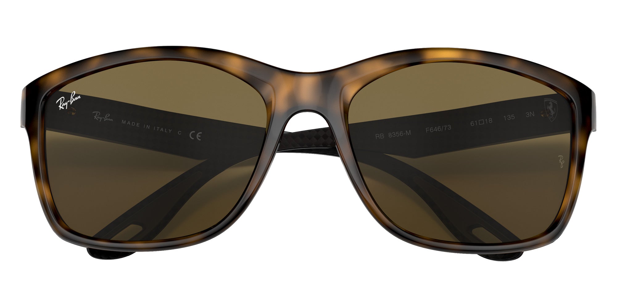 Ray-Ban® RB8356M RB8356M F64673 61 Sunglasses - Dark Carbon