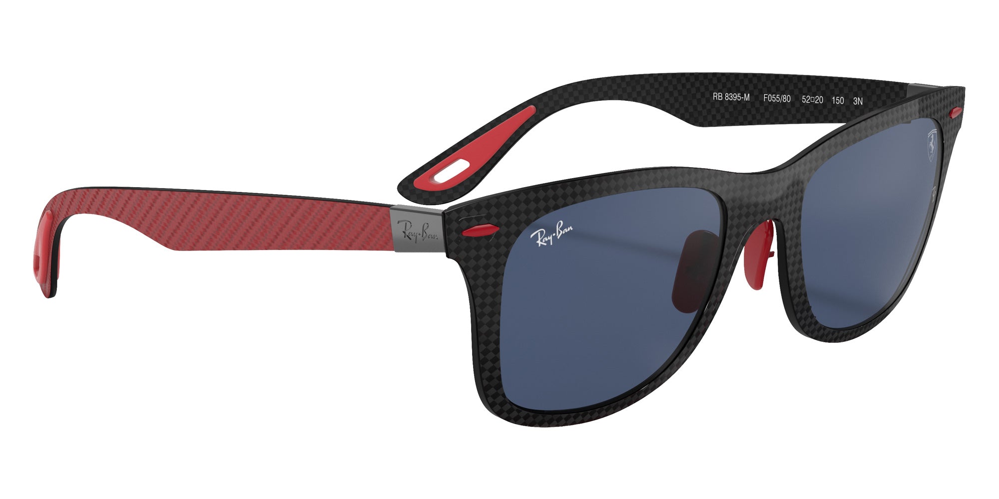 Ray-Ban® RB8395M RB8395M F05580 52 Sunglasses - Black