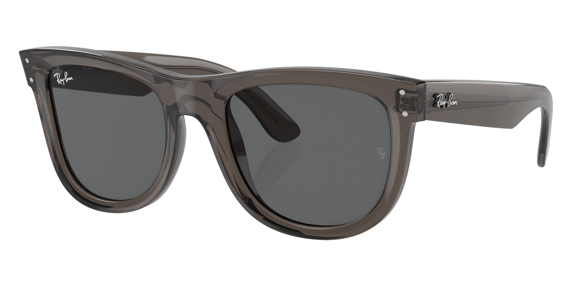 Ray-Ban® RBR0502SF RBR0502SF 6707GR 53 Sunglasses - Transparent Dark Gray