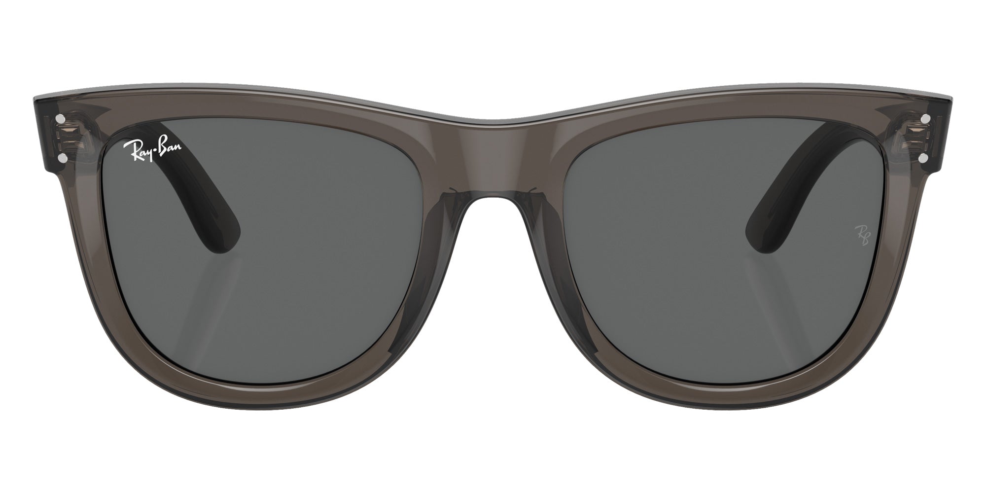 Ray-Ban® RBR0502SF RBR0502SF 6707GR 53 Sunglasses - Transparent Dark Gray