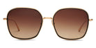 SALT.® RHINE SAL RHINE BGBK 59 - Brushed Gold/Black/Polarized CR39 Brown Gradient Sunglasses