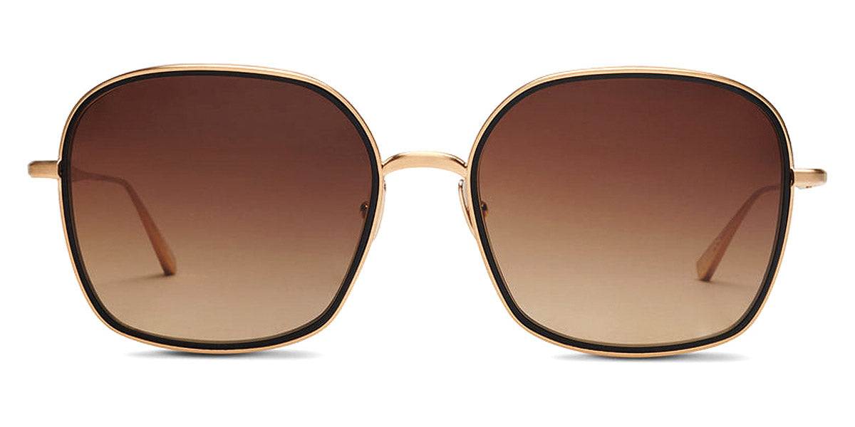 SALT.® RHINE SAL RHINE BGBK 59 - Brushed Gold/Black/Polarized CR39 Brown Gradient Sunglasses