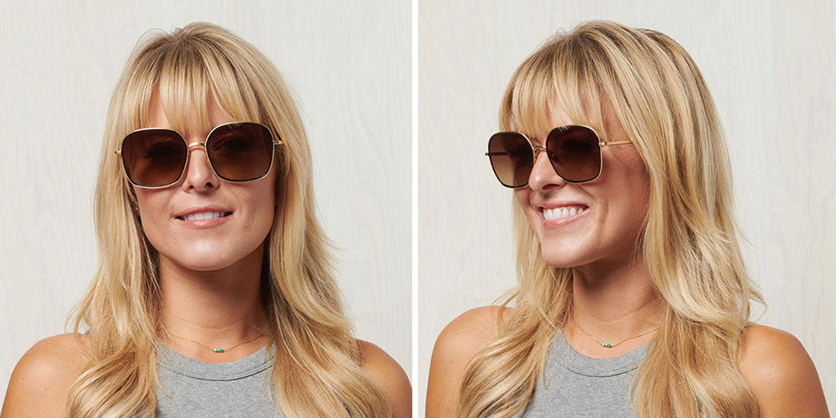 SALT.® RHINE SAL RHINE BGBK 59 - Brushed Gold/Black/Polarized CR39 Brown Gradient Sunglasses