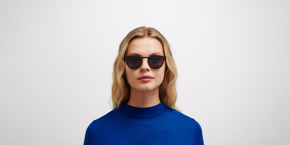 Mykita® RILEY MYK RILEY Black / Polarized Pro Hi-Con Grey 48 - Black / Polarized Pro Hi-Con Grey Sunglasses