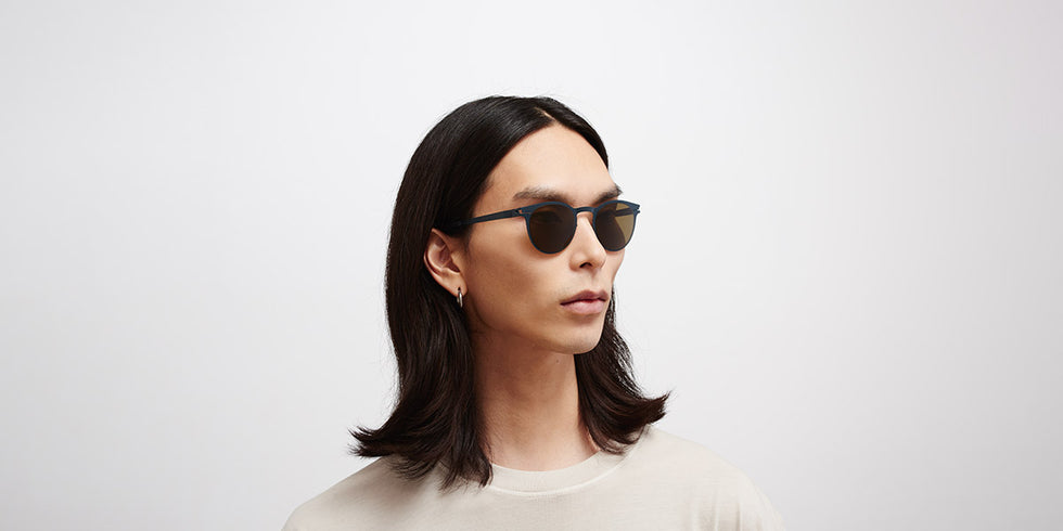 Mykita® RILEY MYK RILEY Indigo / Raw Brown Solid 48 - Indigo / Raw Brown Solid Sunglasses