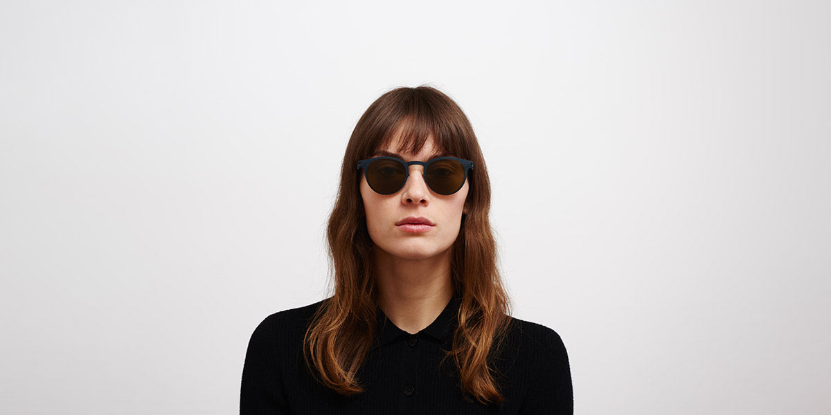 Mykita® RILEY MYK RILEY Indigo / Raw Brown Solid 48 - Indigo / Raw Brown Solid Sunglasses