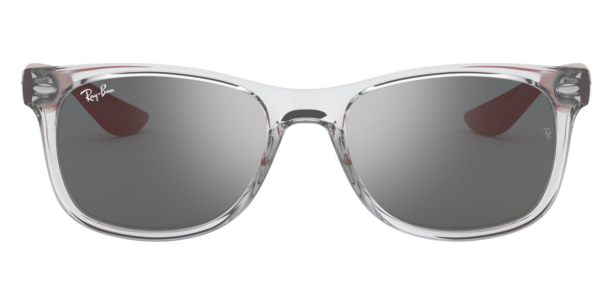 Ray-Ban® Junior New Wayfarer RJ9052S RJ9052S 100S6Q 47 - Matte Black with Brown Mirrored Orange lenses Sunglasses