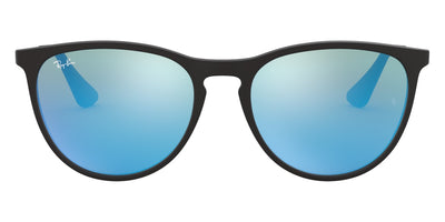 Ray-Ban® JUNIOR ERIKA 0RJ9060SF RJ9060SF 700555 52 - Rubber Black with Blue Flash lenses Sunglasses