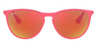 Ray-Ban® Junior Erika RJ9060Sf RJ9060SF 70096Q 52 - Fuchsia Fluorescent Transparent Rubber with Brown Mirrored Orange lenses Sunglasses