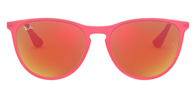 Ray-Ban® JUNIOR ERIKA 0RJ9060SF RJ9060SF 70096Q 52 - Fuchsia Fluorescent Transparent Rubber with Brown Mirrored Orange lenses Sunglasses