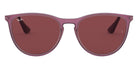 Ray-Ban® Junior Erika RJ9060Sf RJ9060SF 705675 52 - Rubber Transparent Fuchsia with Dark Violet lenses Sunglasses