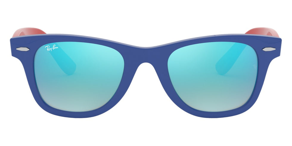 Ray-Ban® Junior Wayfarer RJ9066S RJ9066S 7039B7 47 - Blue with Brown Gradient Mirrored Blue lenses Sunglasses