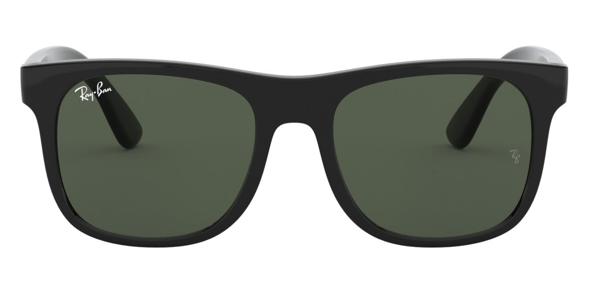 Ray-Ban® JUNIOR JUSTIN 0RJ9069S RJ9069S 100/71 48 - Black with Dark Green lenses Sunglasses