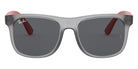 Ray-Ban® Junior Justin RJ9069S RJ9069S 705987 48 - Rubber Transparent Gray with Dark Gray lenses Sunglasses